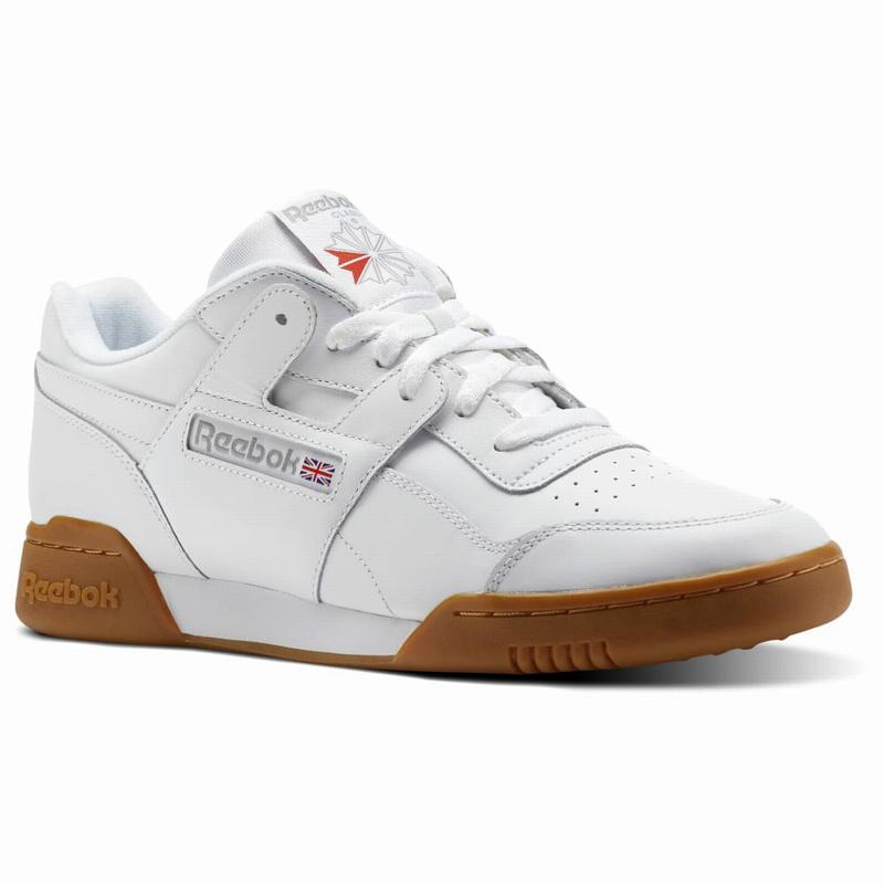 Reebok Workout Plus Tenisky Damske - Biele/Hnede ZK6102VQ